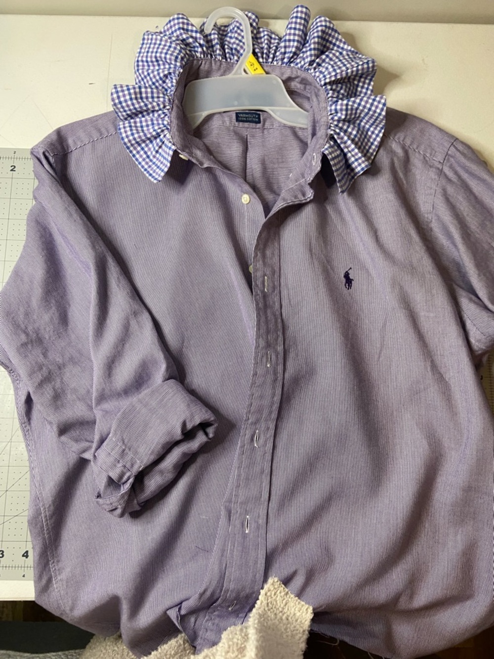 Upcycled Women’s Polo Ralph Lauren Lavender Casual Button-Down Shirt